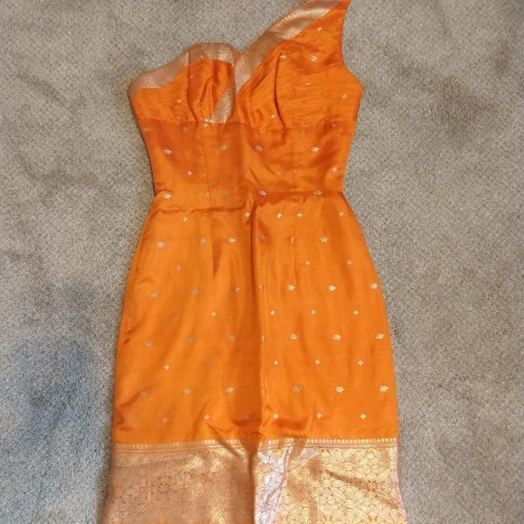 Vintage 50s SILK Sari Dress - Picture 5 of 8